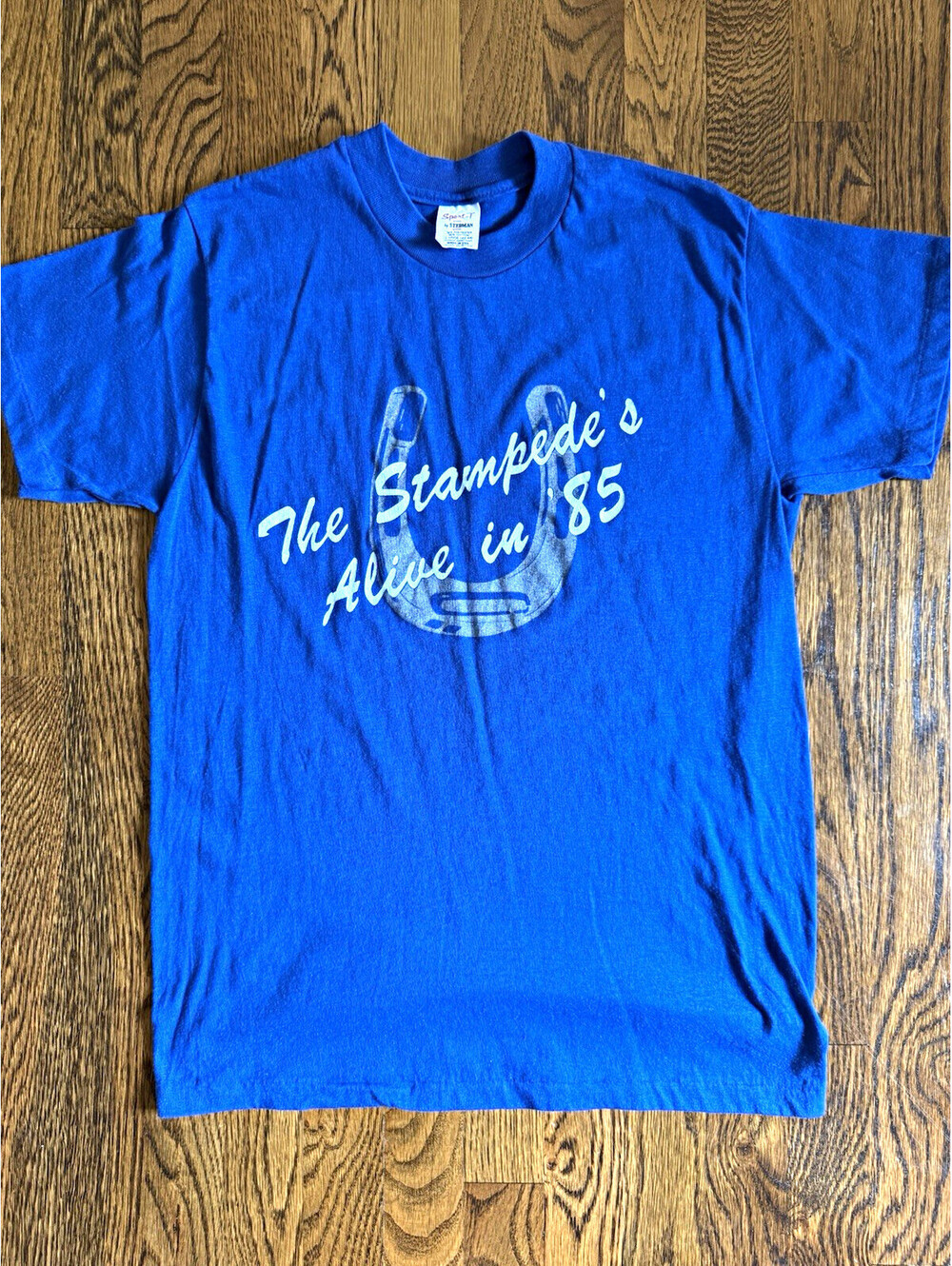 VTG 80’s NOS Sport-T Stedman Men's L Blue Graphic T Mid-South Wresting